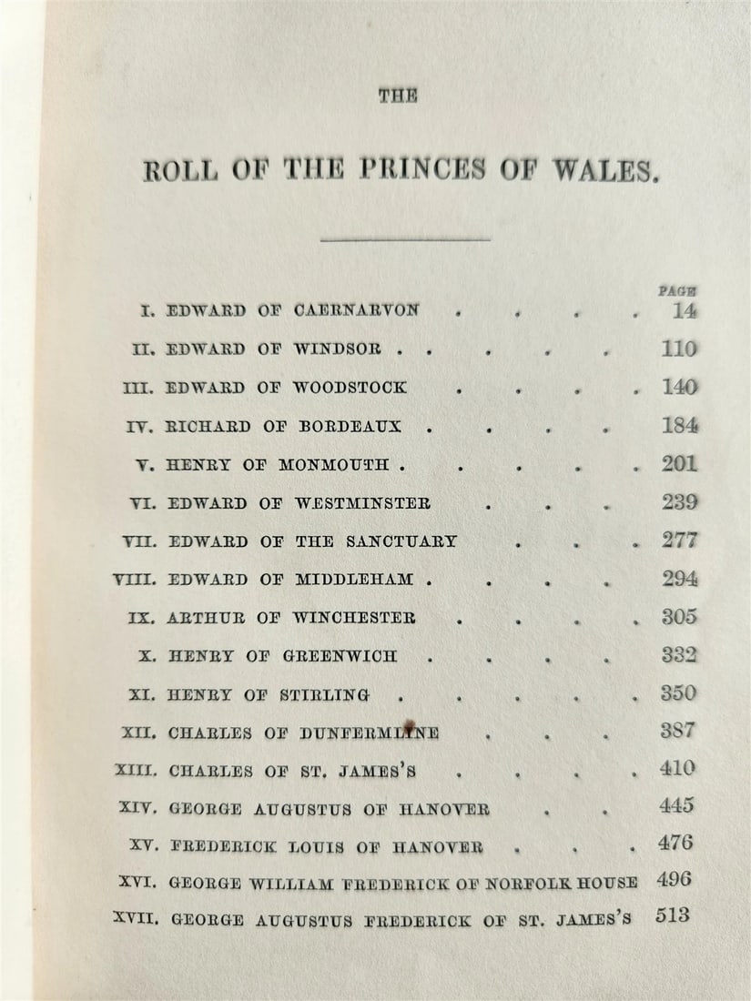 1860 THE BOOK of the PRINCES of WALES Heirs to the Crown of England antique - 4