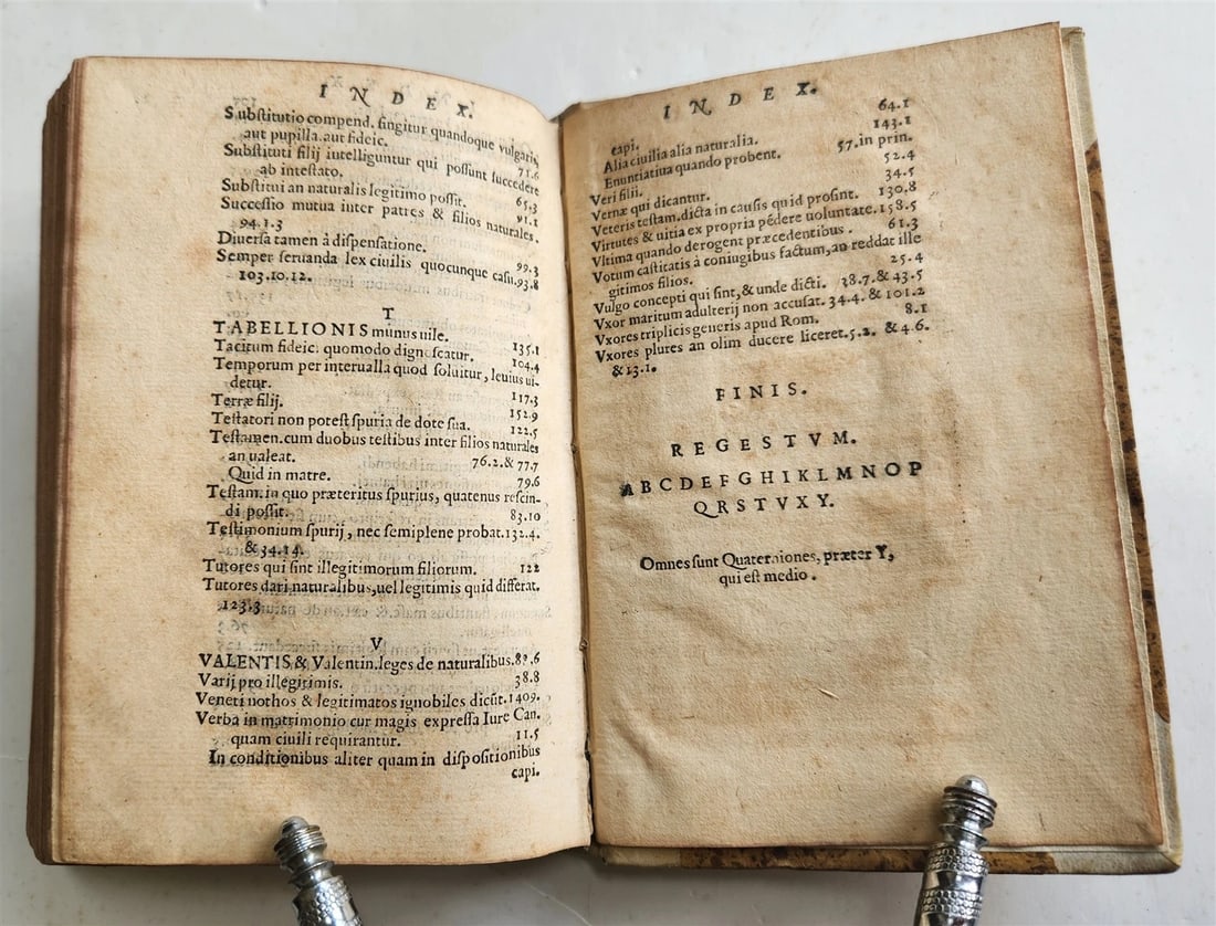 1572 CANON LAW by Gabriele Paleotti De nothis spuriisque filiis liber antique - 4