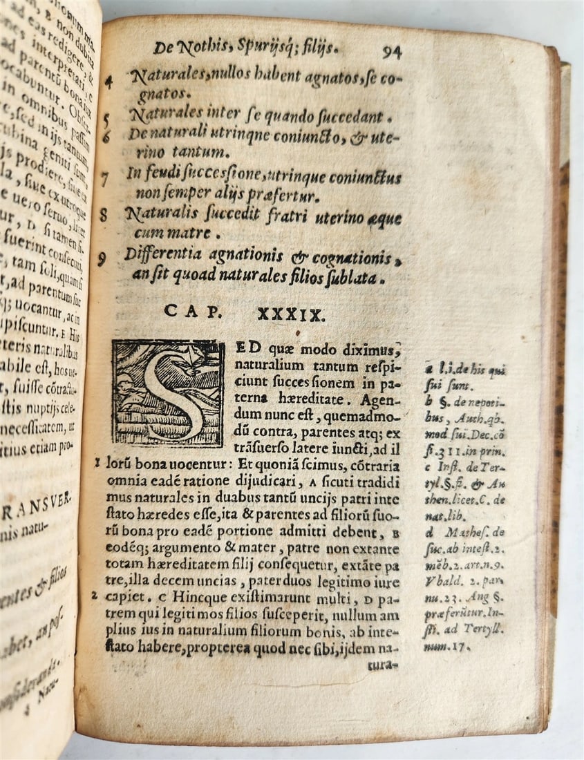 1572 CANON LAW by Gabriele Paleotti De nothis spuriisque filiis liber antique - 6