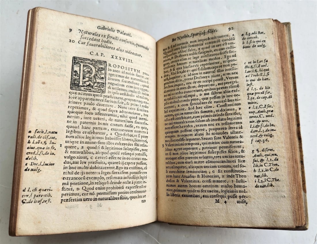 1572 CANON LAW by Gabriele Paleotti De nothis spuriisque filiis liber antique - 7