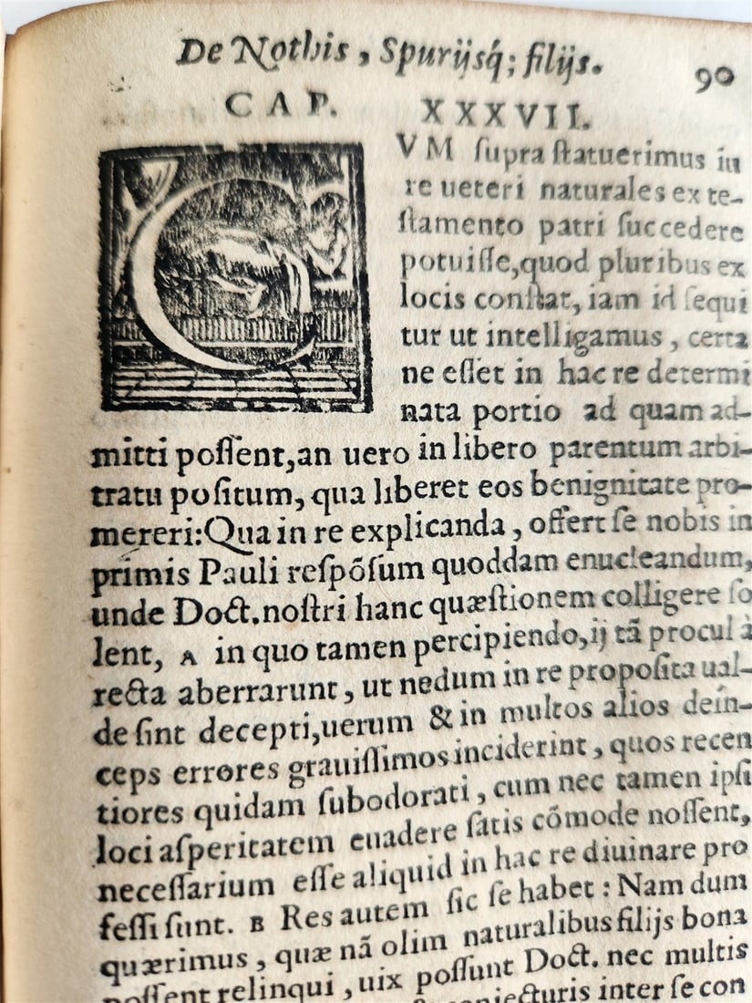 1572 CANON LAW by Gabriele Paleotti De nothis spuriisque filiis liber antique - 8