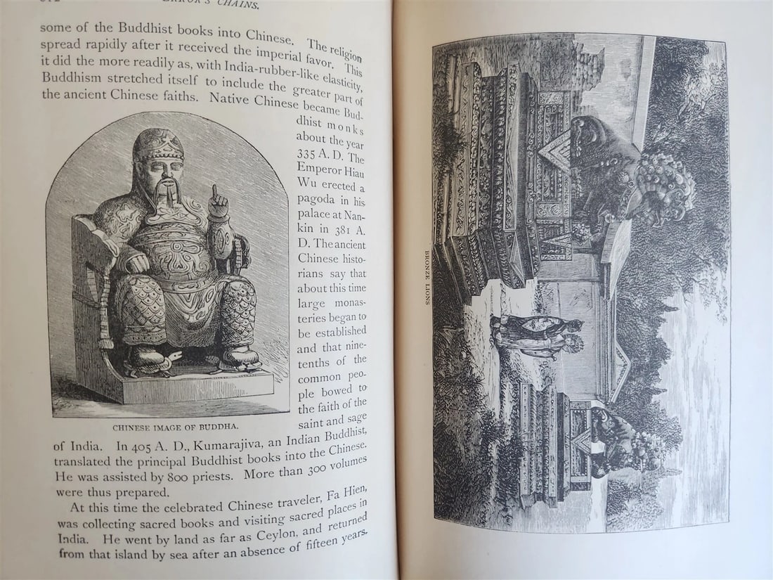 1883 ILLUSTRATED WORLD'S BELIEFS antique ERROR'S CHAINS FORGED & BROKEN occult - 16