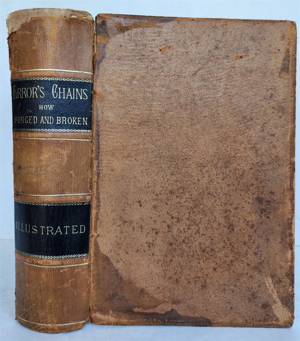 1883 ILLUSTRATED WORLD'S BELIEFS antique ERROR'S CHAINS FORGED & BROKEN occult - 3