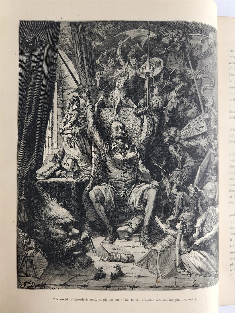1864 DON QUIXOTE by CERVANTES antique GUSTAVE DORE ILLUSTRATED FOLIO in ENGLISH - 4