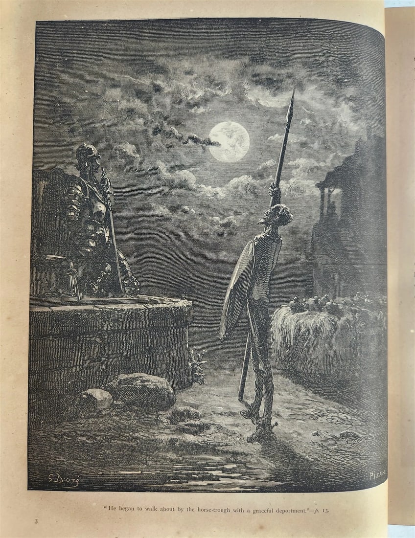 1864 DON QUIXOTE by CERVANTES antique GUSTAVE DORE ILLUSTRATED FOLIO in ENGLISH - 6