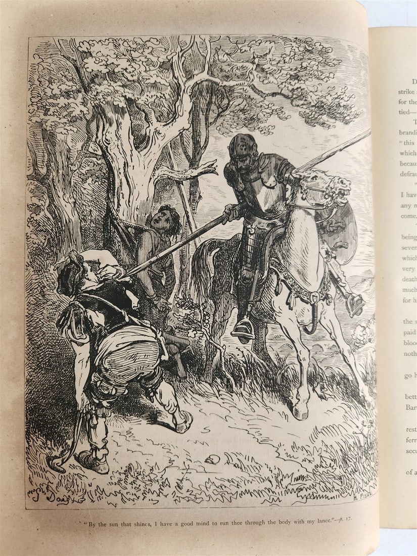 1864 DON QUIXOTE by CERVANTES antique GUSTAVE DORE ILLUSTRATED FOLIO in ENGLISH - 7