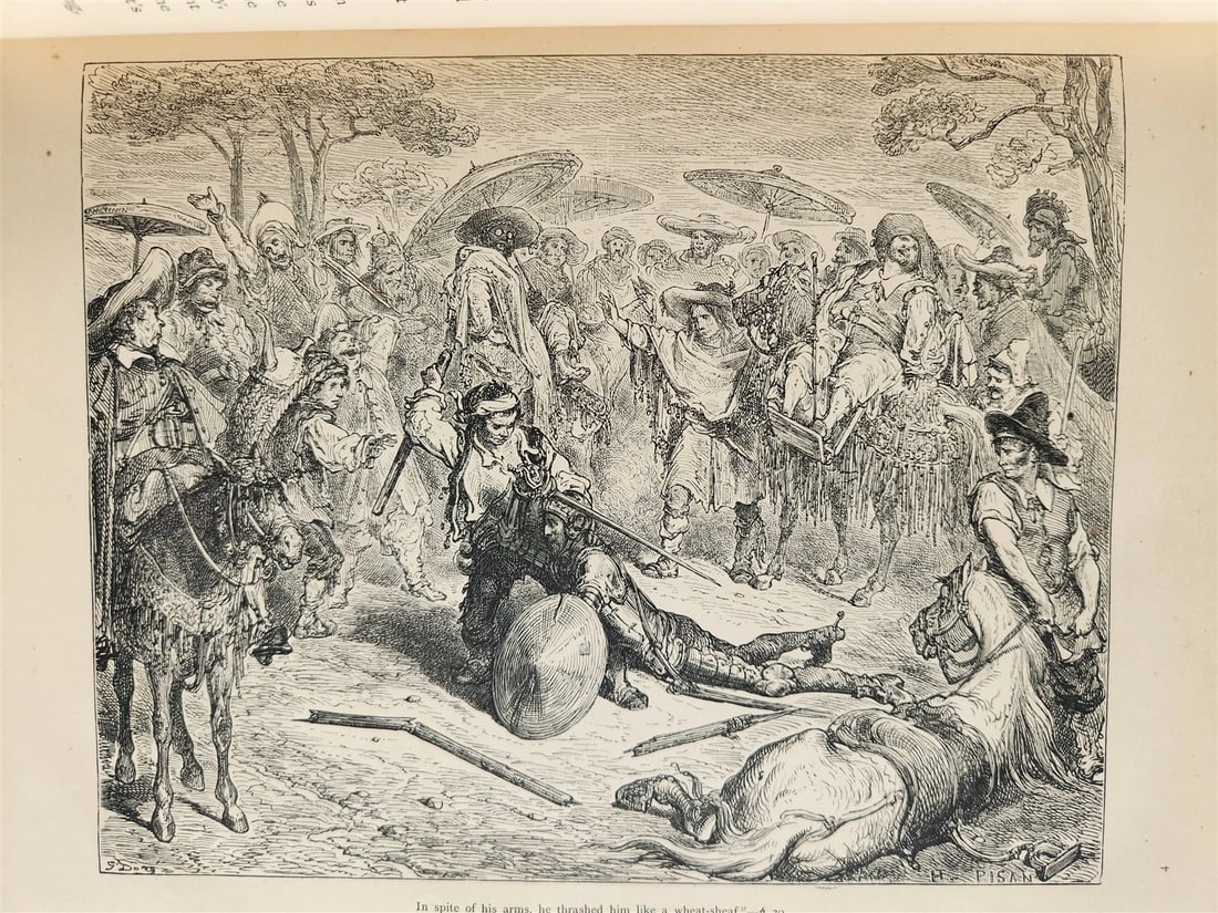 1864 DON QUIXOTE by CERVANTES antique GUSTAVE DORE ILLUSTRATED FOLIO in ENGLISH - 8