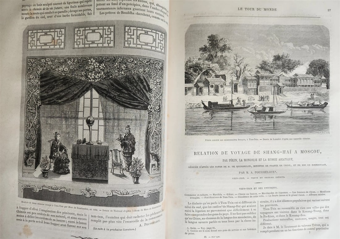 1864 HISTORY of VOYAGES ILLUSTRATED antique TURKEY AFRICA CHINA MONGOLIA RUSSIA - 19