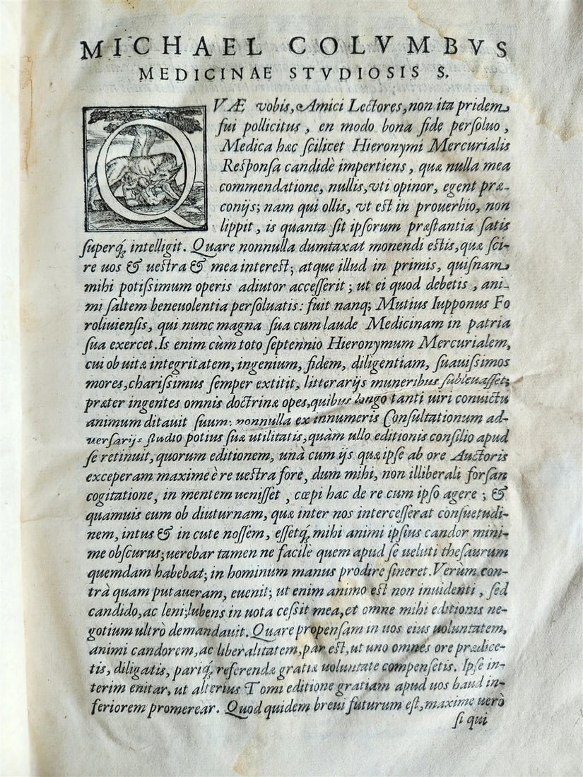 1587-1597 MEDICAL TREATISE by HIERONYMI MERCURIALIS antique 16th CENTURY FOLIO - 7