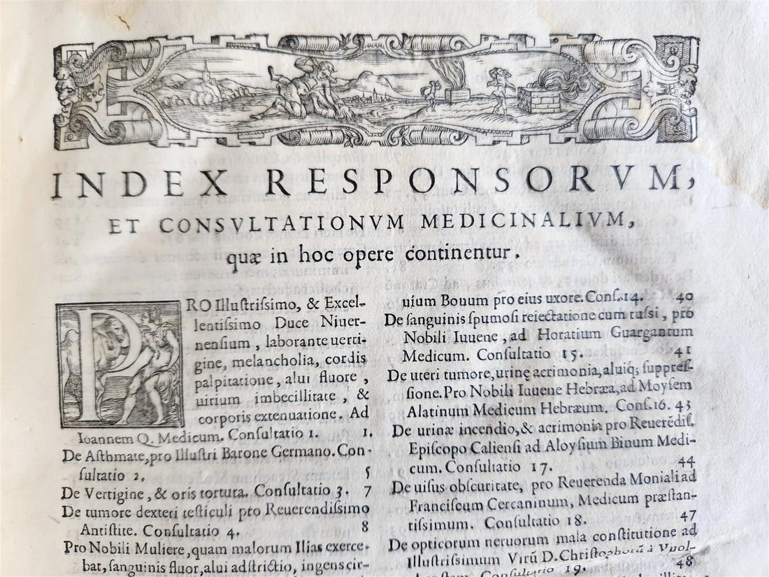 1587-1597 MEDICAL TREATISE by HIERONYMI MERCURIALIS antique 16th CENTURY FOLIO - 8