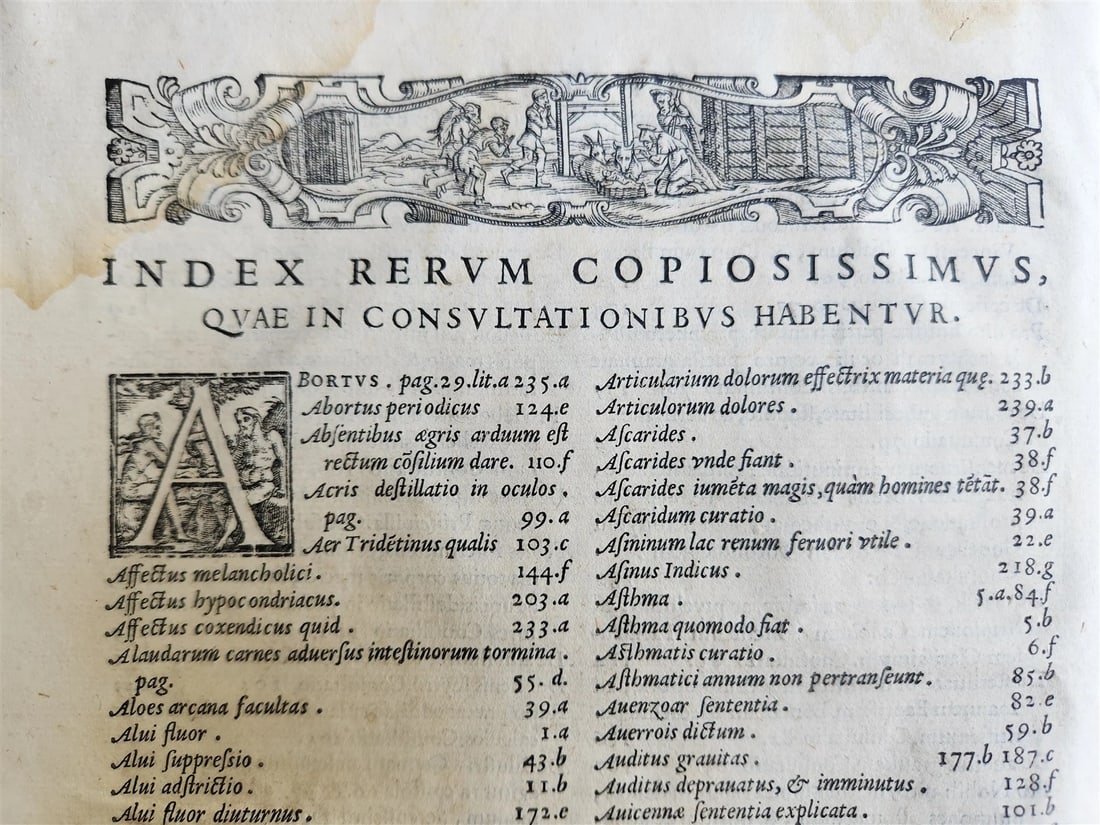 1587-1597 MEDICAL TREATISE by HIERONYMI MERCURIALIS antique 16th CENTURY FOLIO - 9