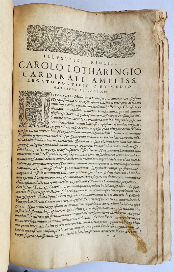 1595 HIPPOCRATES Opera Omnia antique 16th CENTURY FOLIO - 4