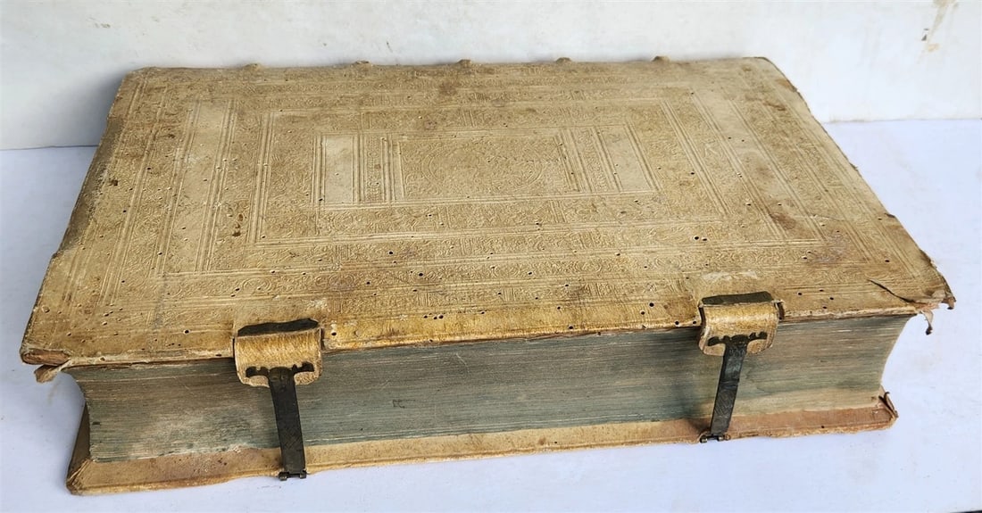 1576 SIXTUS of SIENA Bibliotheca Sancta antique 16th century PIGSKIN BOUND FOLIO - 4