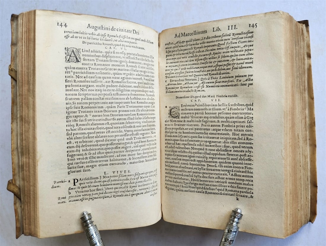 1560 AUGUSTINE of HIPPO De civitate Dei antique 16th century VELLUM BOUND - 10