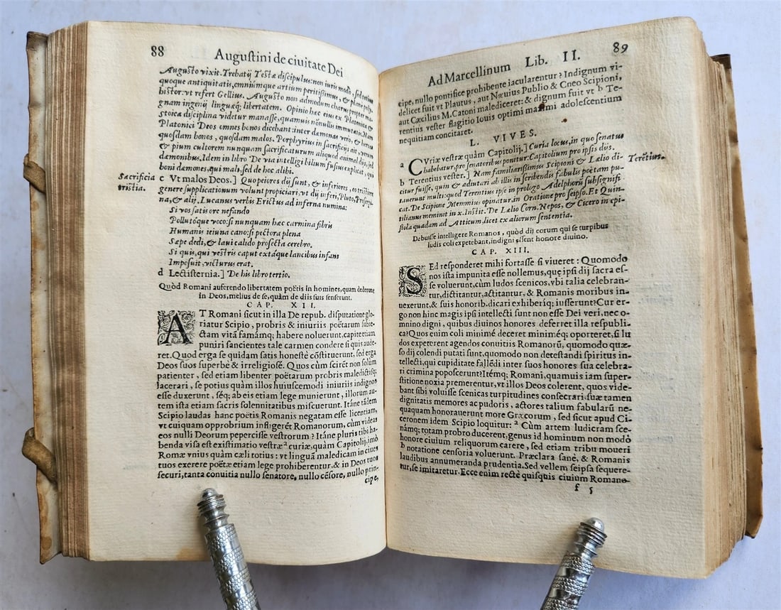 1560 AUGUSTINE of HIPPO De civitate Dei antique 16th century VELLUM BOUND - 11