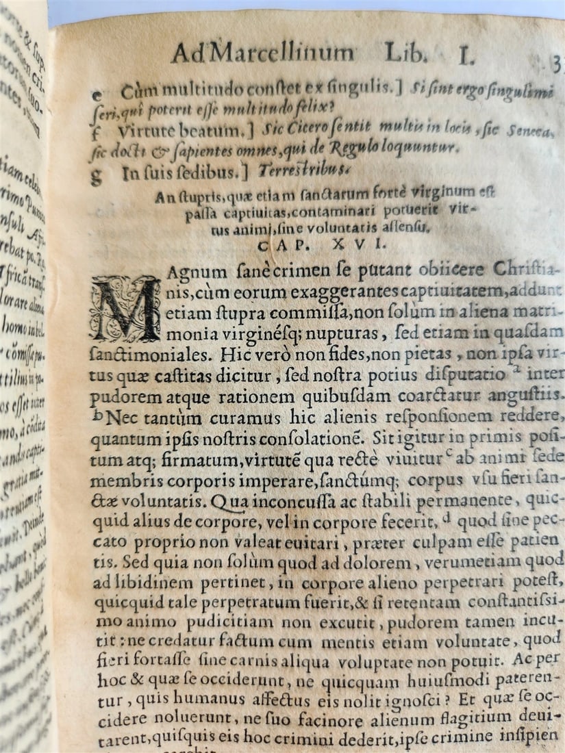 1560 AUGUSTINE of HIPPO De civitate Dei antique 16th century VELLUM BOUND - 15