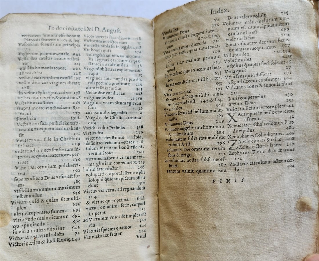 1560 AUGUSTINE of HIPPO De civitate Dei antique 16th century VELLUM BOUND - 5
