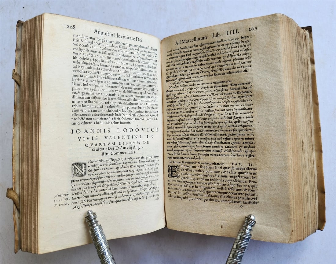 1560 AUGUSTINE of HIPPO De civitate Dei antique 16th century VELLUM BOUND - 9