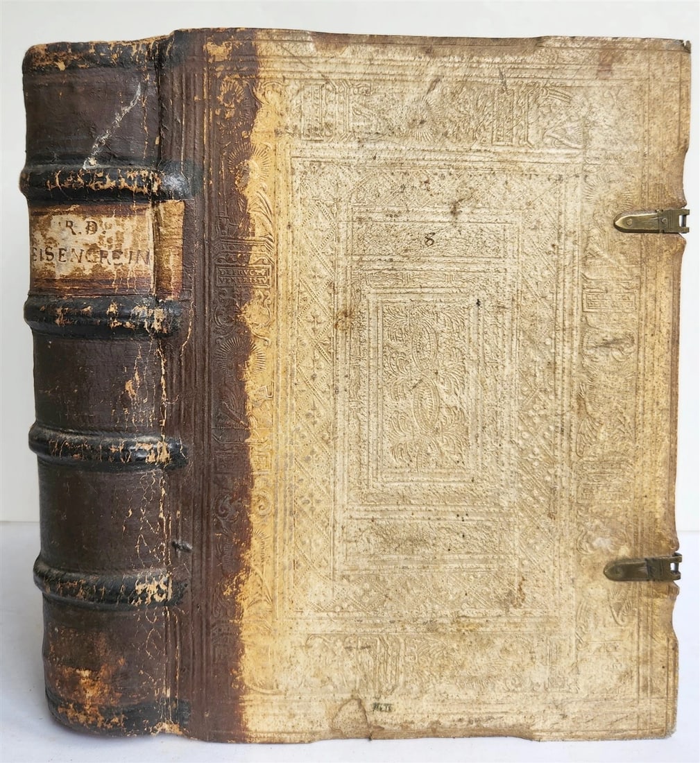 1568 THEOLOGY by Martin Eisengrein in GERMAN antique 16th century PIGSKIN BOUND (1 of 10)
