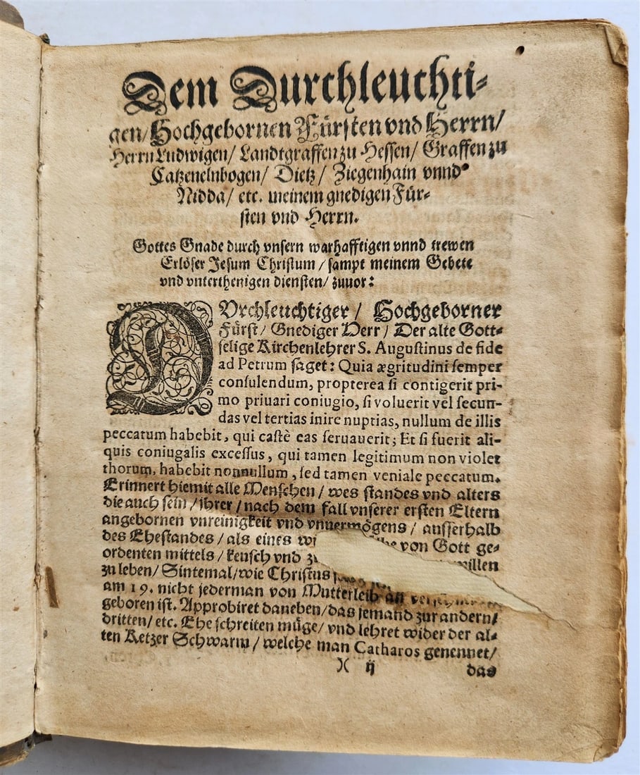 1592 GERMAN THEOLOGY by Hieronymus Mencel antique 16th century PIGSKIN BOUND - 11