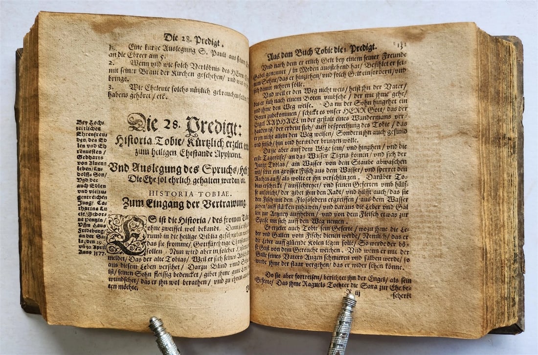 1592 GERMAN THEOLOGY by Hieronymus Mencel antique 16th century PIGSKIN BOUND - 15