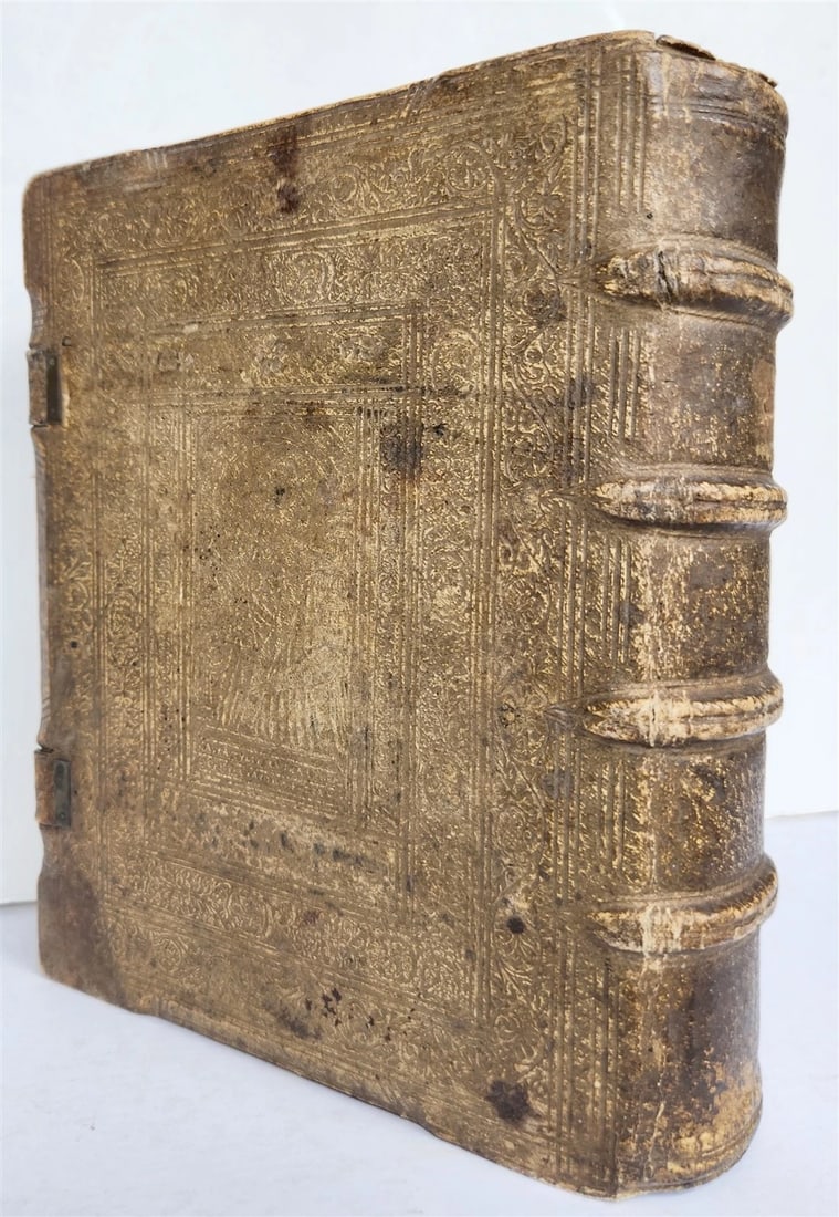 1592 GERMAN THEOLOGY by Hieronymus Mencel antique 16th century PIGSKIN BOUND (1 of 18)