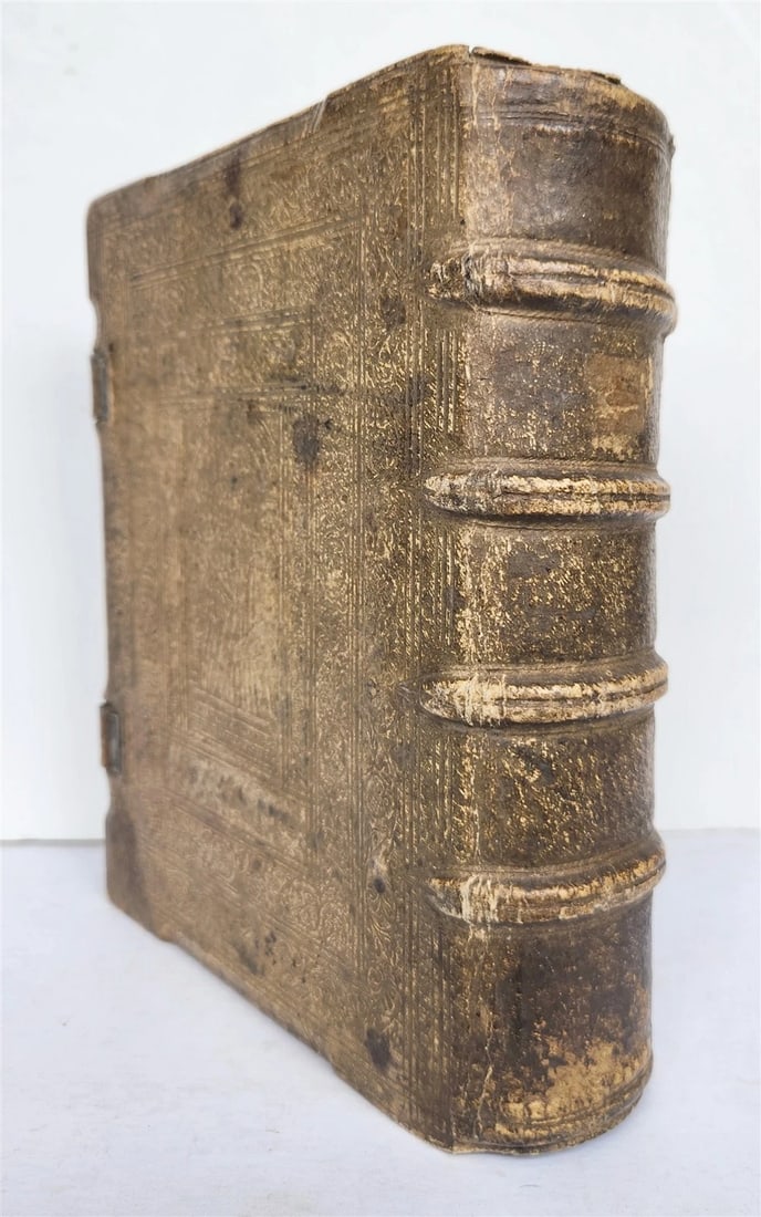 1592 GERMAN THEOLOGY by Hieronymus Mencel antique 16th century PIGSKIN BOUND - 3