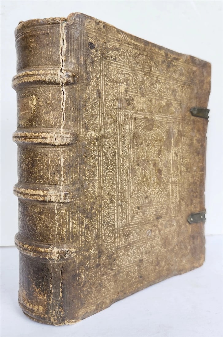 1592 GERMAN THEOLOGY by Hieronymus Mencel antique 16th century PIGSKIN BOUND - 4