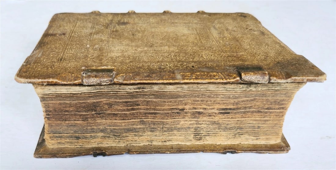 1592 GERMAN THEOLOGY by Hieronymus Mencel antique 16th century PIGSKIN BOUND - 6