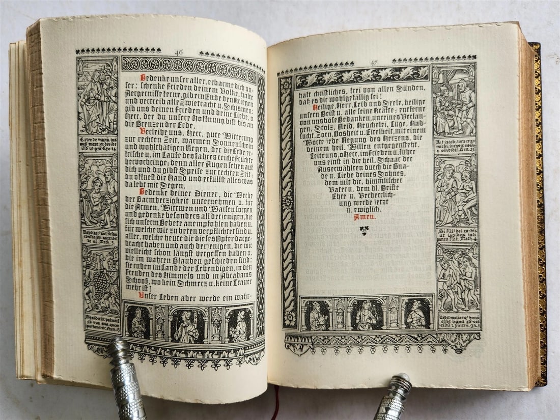 1882 Catholicum Romanum antique ILLUSTRATED PRAYER BOOK in GERMAN - 16