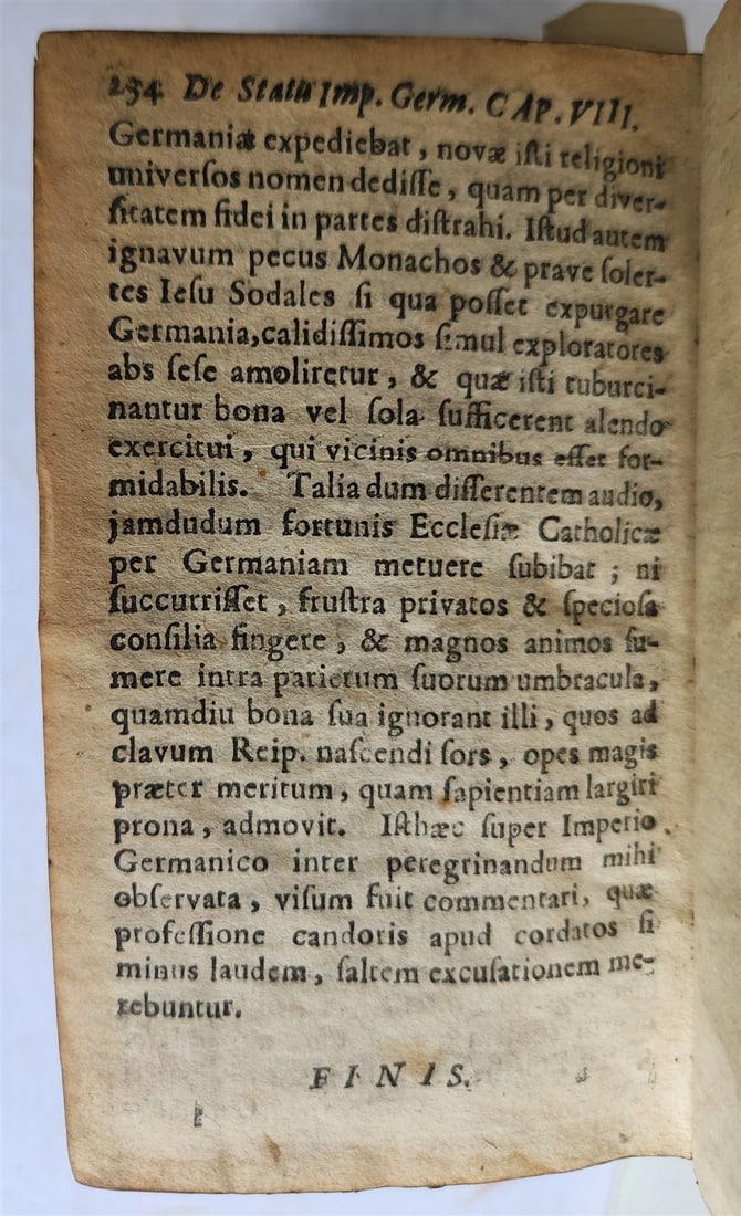 1647 RATIONE STATUS in IMPERIO NOSTRO ROMANO-GERMANICO antique VELLUM BINDING - 5