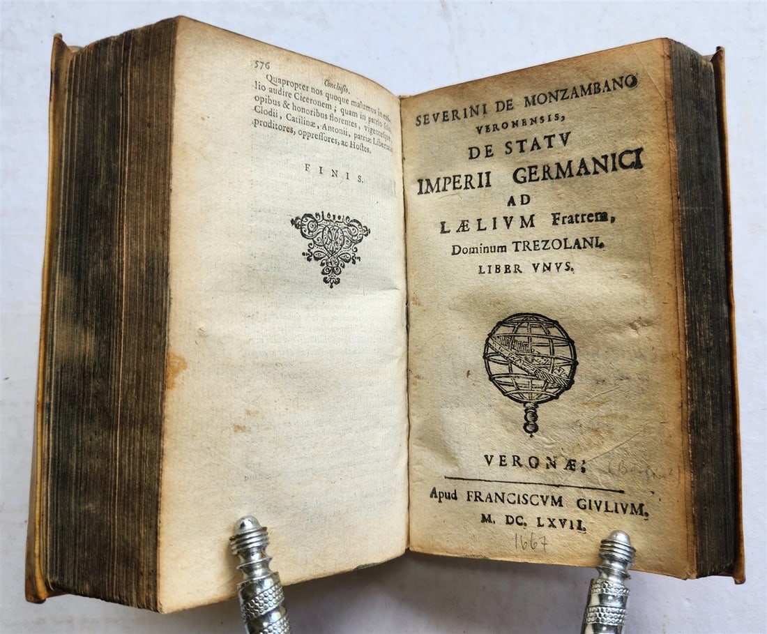 1647 RATIONE STATUS in IMPERIO NOSTRO ROMANO-GERMANICO antique VELLUM BINDING - 6