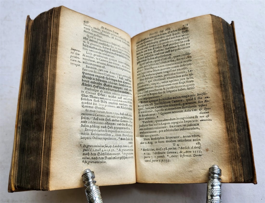 1647 RATIONE STATUS in IMPERIO NOSTRO ROMANO-GERMANICO antique VELLUM BINDING - 7
