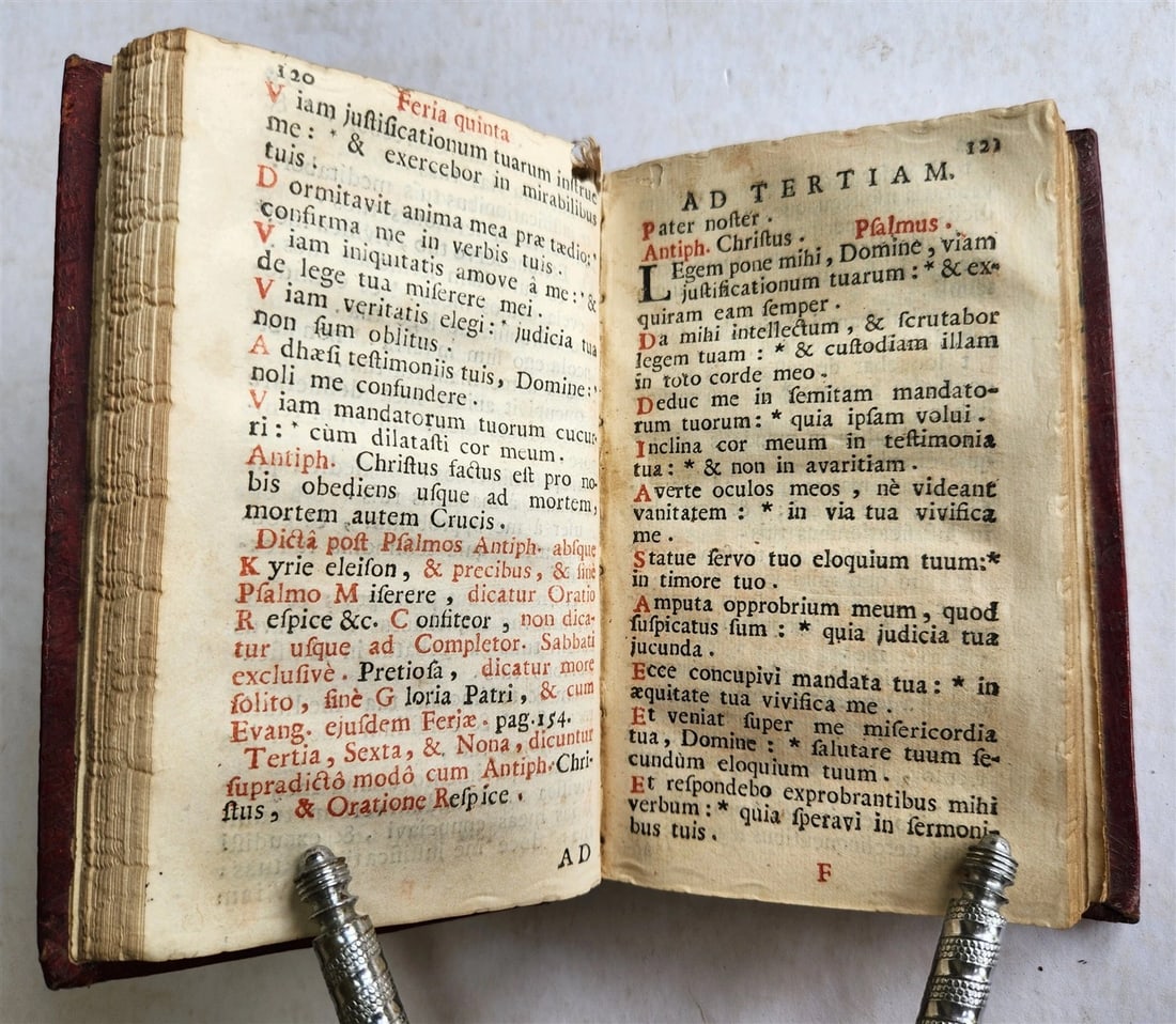 1741 OFFICIUM HEBDOMADAE SANCTAE antique DECORATIVE BINDING Holy Week Office - 10