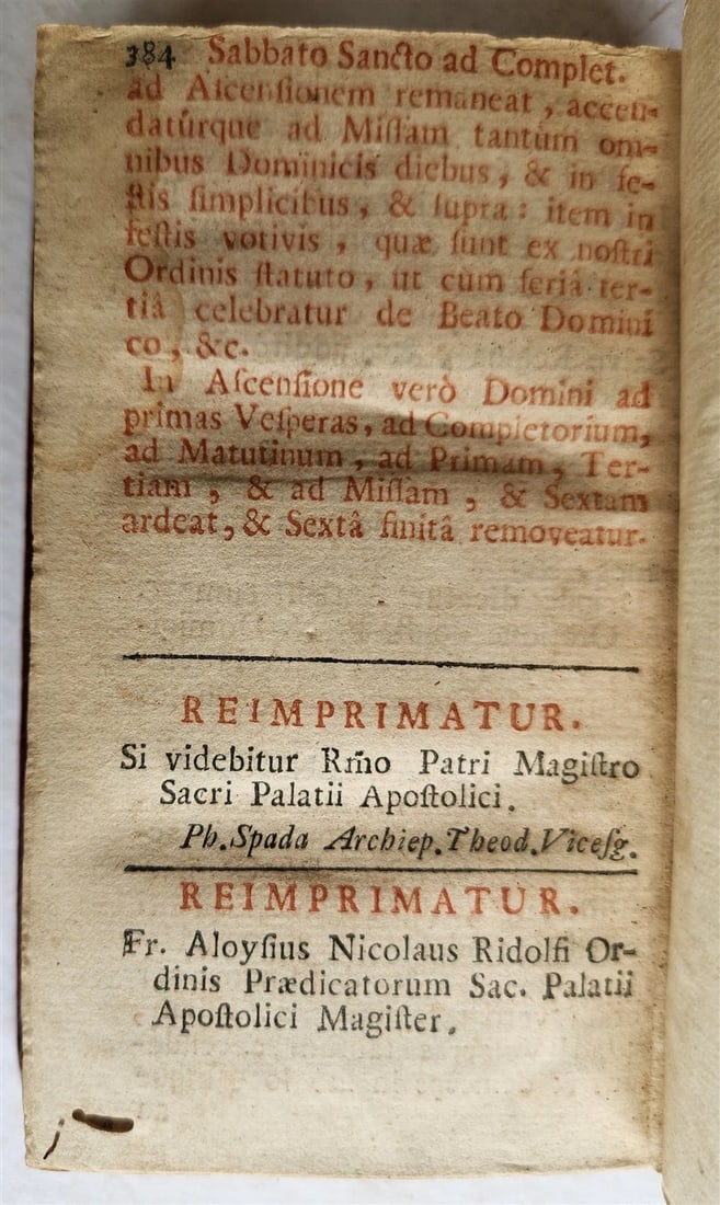 1741 OFFICIUM HEBDOMADAE SANCTAE antique DECORATIVE BINDING Holy Week Office - 7