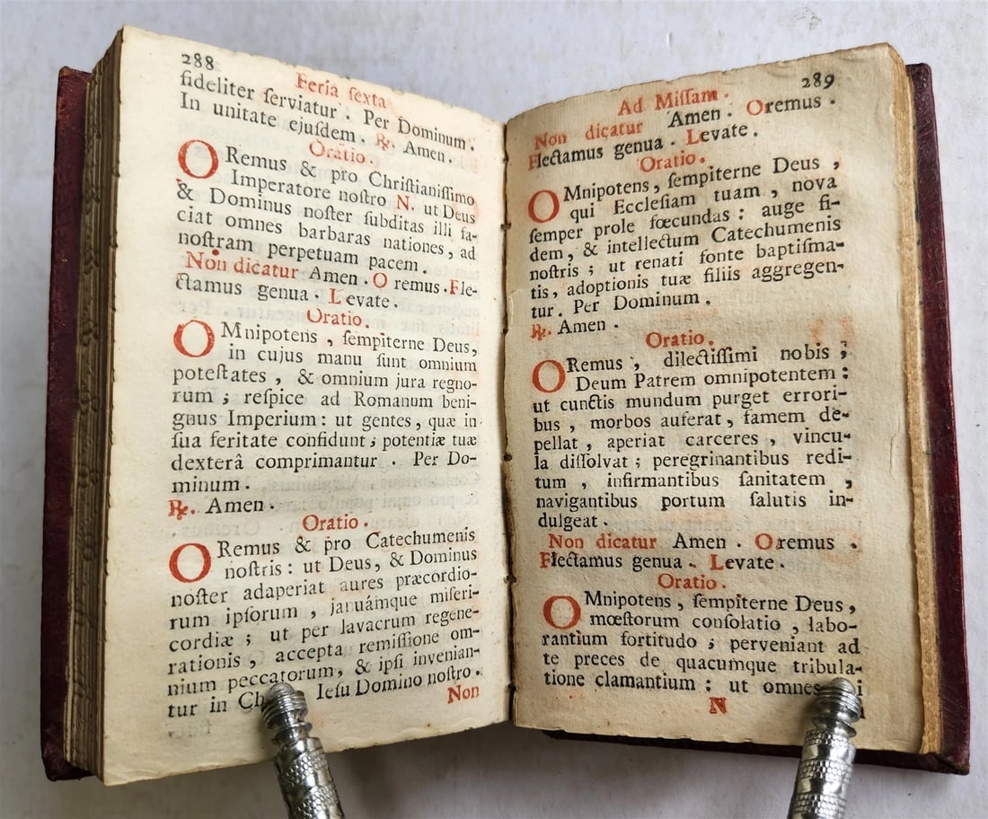 1741 OFFICIUM HEBDOMADAE SANCTAE antique DECORATIVE BINDING Holy Week Office - 8