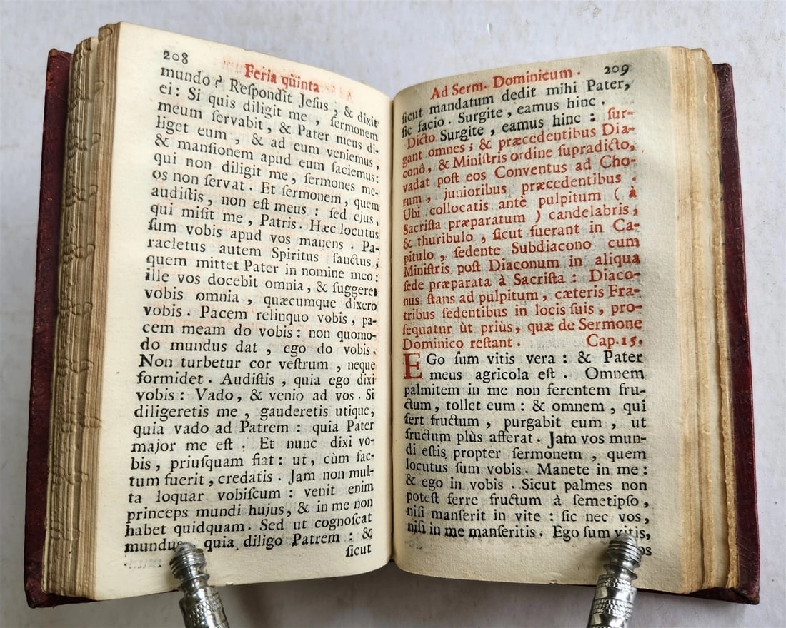 1741 OFFICIUM HEBDOMADAE SANCTAE antique DECORATIVE BINDING Holy Week Office - 9