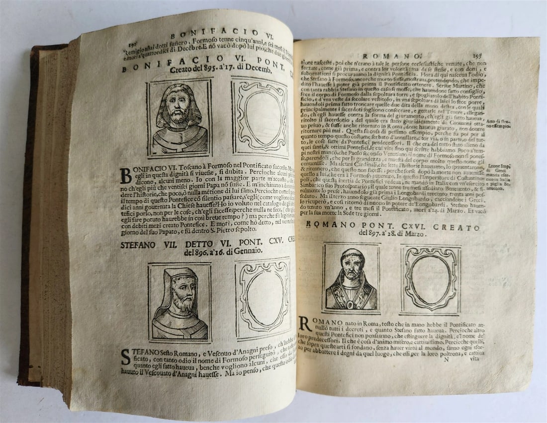 1674 LIVES of POPES antique ILLUSTRATED in ITALIAN - 17