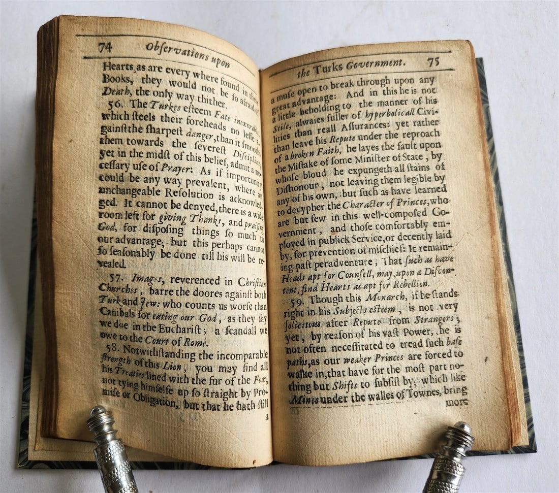 1662 Political Reflections upon the Government of Turks antique TURKEY OTTOMAN - 4