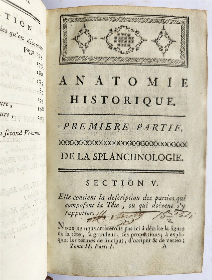 1777 ANATOMIE HISTORIQUE et PRATIQUE antique ILLUSTRATED - 8