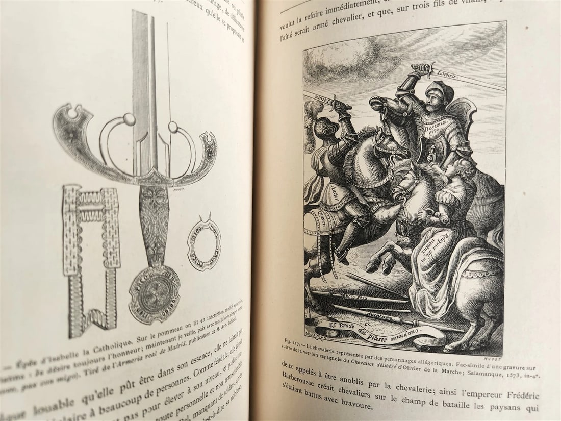 1876 Military & Religious Life in Middle Ages & Renaissance ILLUSTRATED antique - 20
