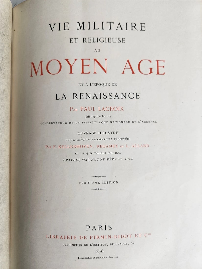 1876 Military & Religious Life in Middle Ages & Renaissance ILLUSTRATED antique - 3