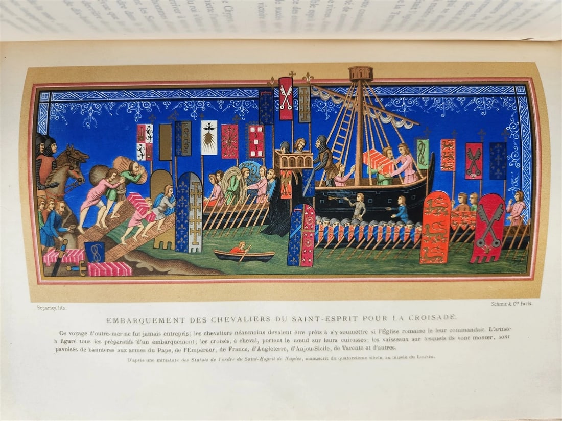 1876 Military & Religious Life in Middle Ages & Renaissance ILLUSTRATED antique - 8