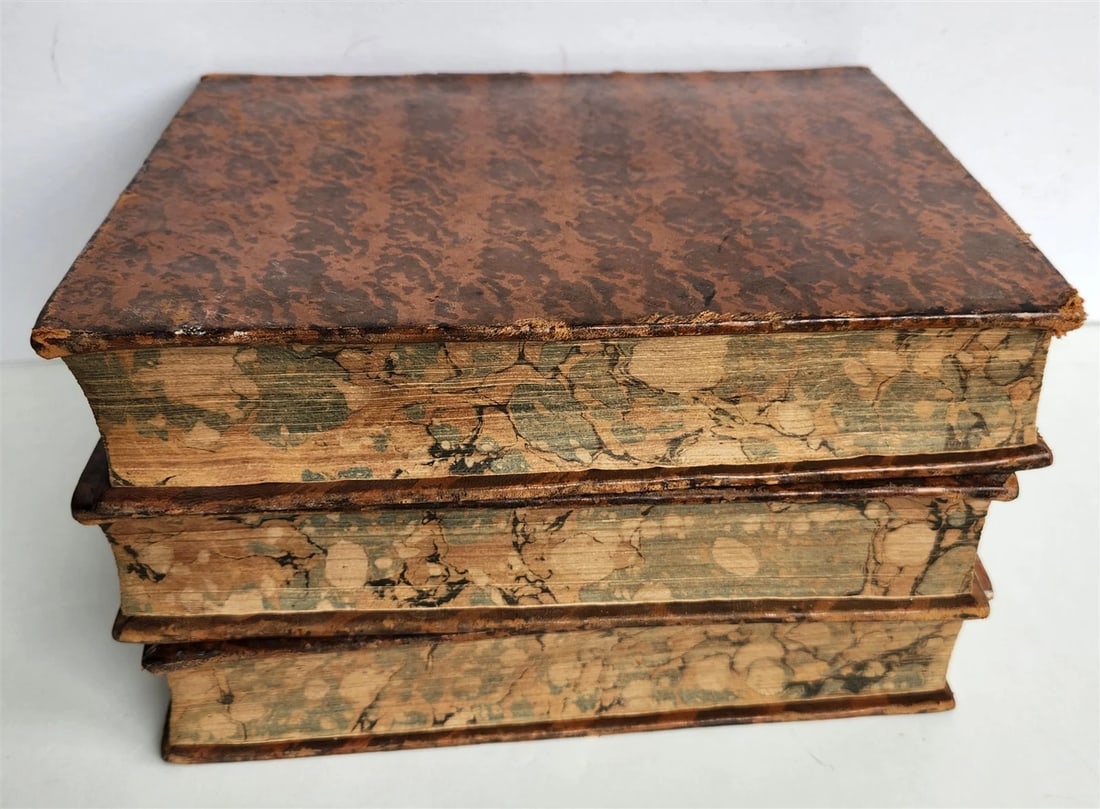 1777 ILLUSTRIOUS FRANCE or FRENCH PLUTARCH antique 3 volumes ILLUSTRATED - 3