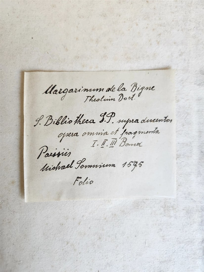 1579 Sacrae bibliothecae sanctorum patrum PIGSKIN BOUND FOLIO 16th cent. ANTIQUE - 11