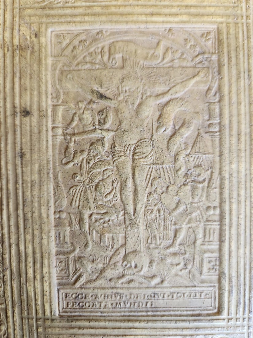 1579 Sacrae bibliothecae sanctorum patrum PIGSKIN BOUND FOLIO 16th cent. ANTIQUE - 7