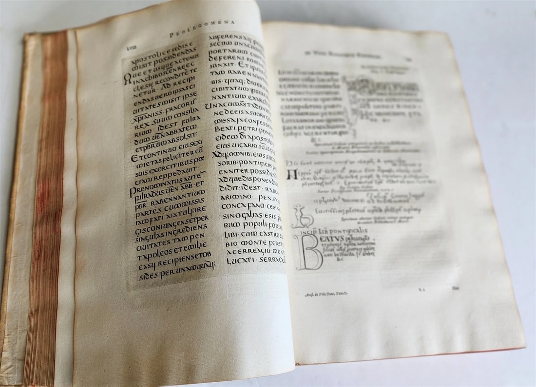 1723 LIVES of ROMAN POPES by Anastasius Bibliothecarius VELLUM FOLIO antique - 17