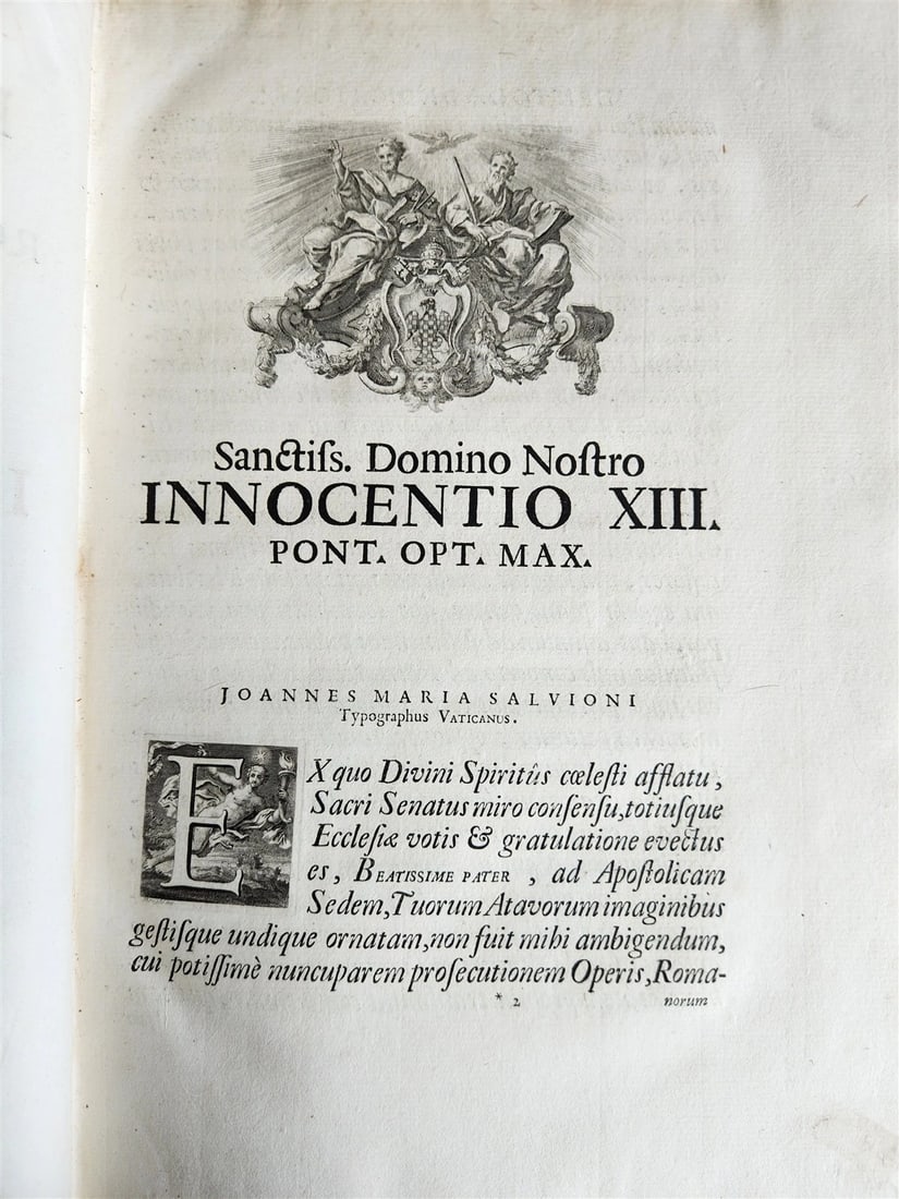 1723 LIVES of ROMAN POPES by Anastasius Bibliothecarius VELLUM FOLIO antique - 6