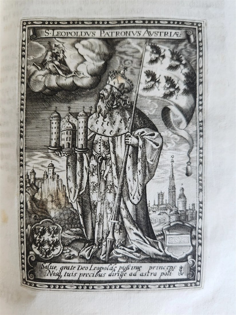 1591 SERMONS in GERMAN antique VELLUM BOUND: (Neubeck, J.C.). Etliche Christliche und Catholische Predigen, auff das Fest deß h. hochberümbten Fürsten Leopoldi, gewesten Marggraven und Landtsfürsten in Österreich, etc.
