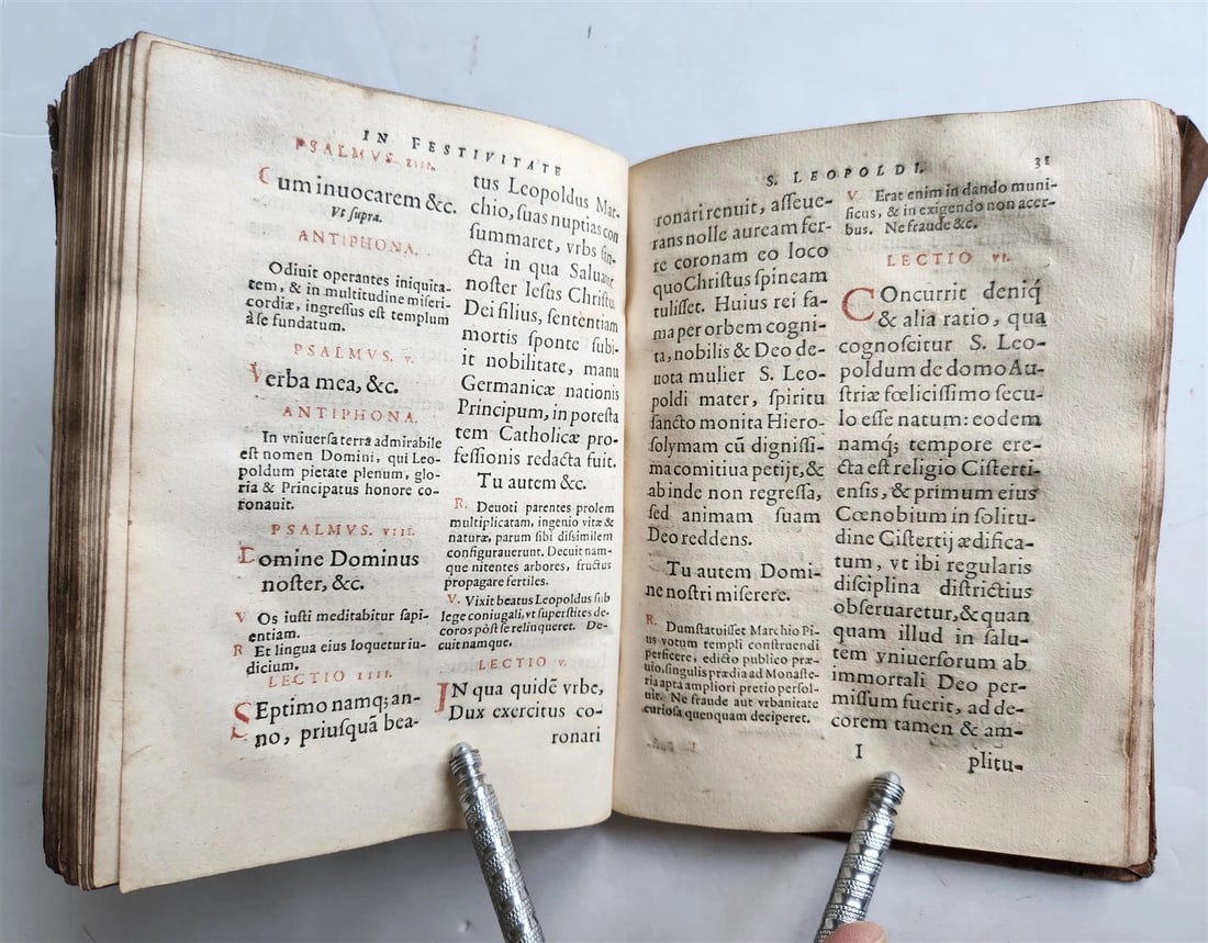 1591 LIFE of ST.LEOPOLD III ILLUSTRATED antique VELLUM BOUND 16th CENTURY - 10